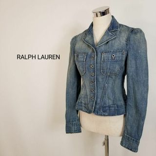 ラルフローレン(Ralph Lauren)の美品RALPH LAUREN美シルエットヴィンテージ加工デニムジャケット9青系(Gジャン/デニムジャケット)