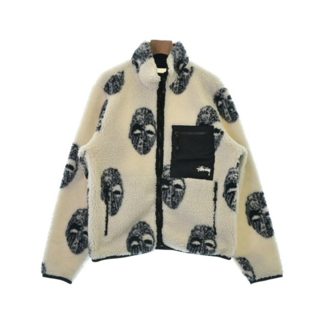 STUSSY ステューシー ブルゾン S アイボリーx紺