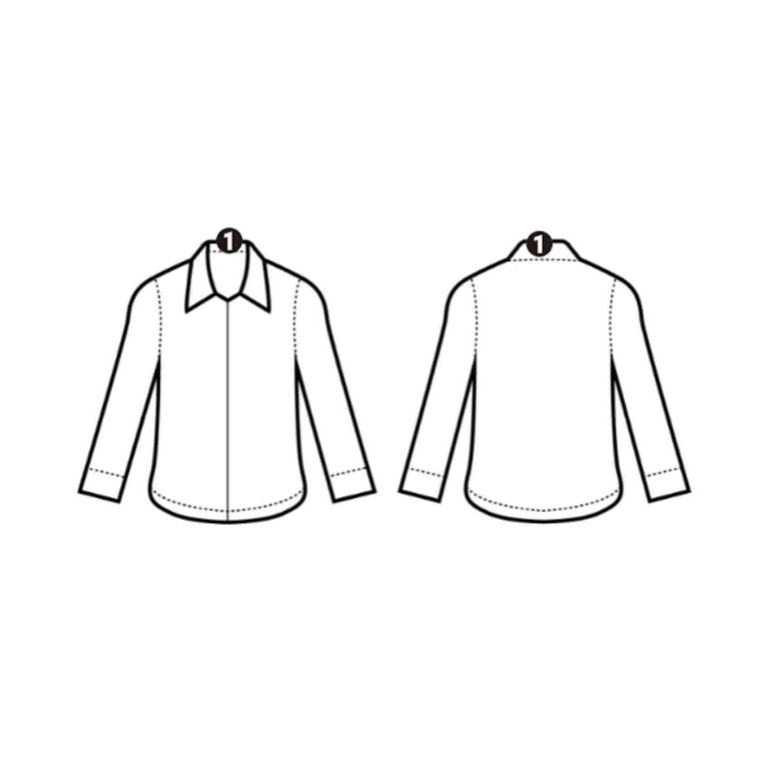 JIL SANDER ドレスシャツ 40(L位) 白x黒(ストライプ)