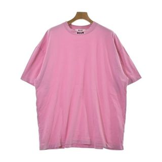 エムエスジイエム(MSGM)のMSGM エムエスジーエム Tシャツ・カットソー XL ピンク 【古着】【中古】(Tシャツ/カットソー(半袖/袖なし))