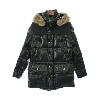 モンクレール(MONCLER)のMONCLER モンクレール ダウンジャケット/ダウンベスト 0(XS位) 黒 【古着】【中古】(ダウンジャケット)