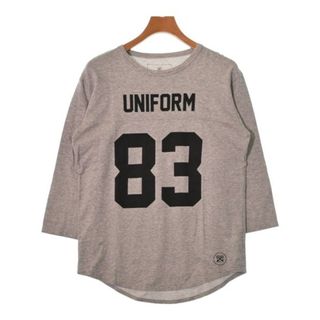 ユニフォームエクスペリメント(uniform experiment)のuniform experiment Tシャツ・カットソー 2(M位) グレー 【古着】【中古】(Tシャツ/カットソー(半袖/袖なし))