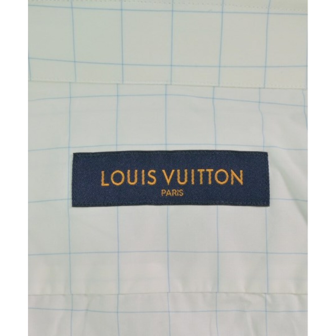 LOUIS VUITTON ルイヴィトン カジュアルシャツ S 白x水色(総柄) 【古着】【中古】