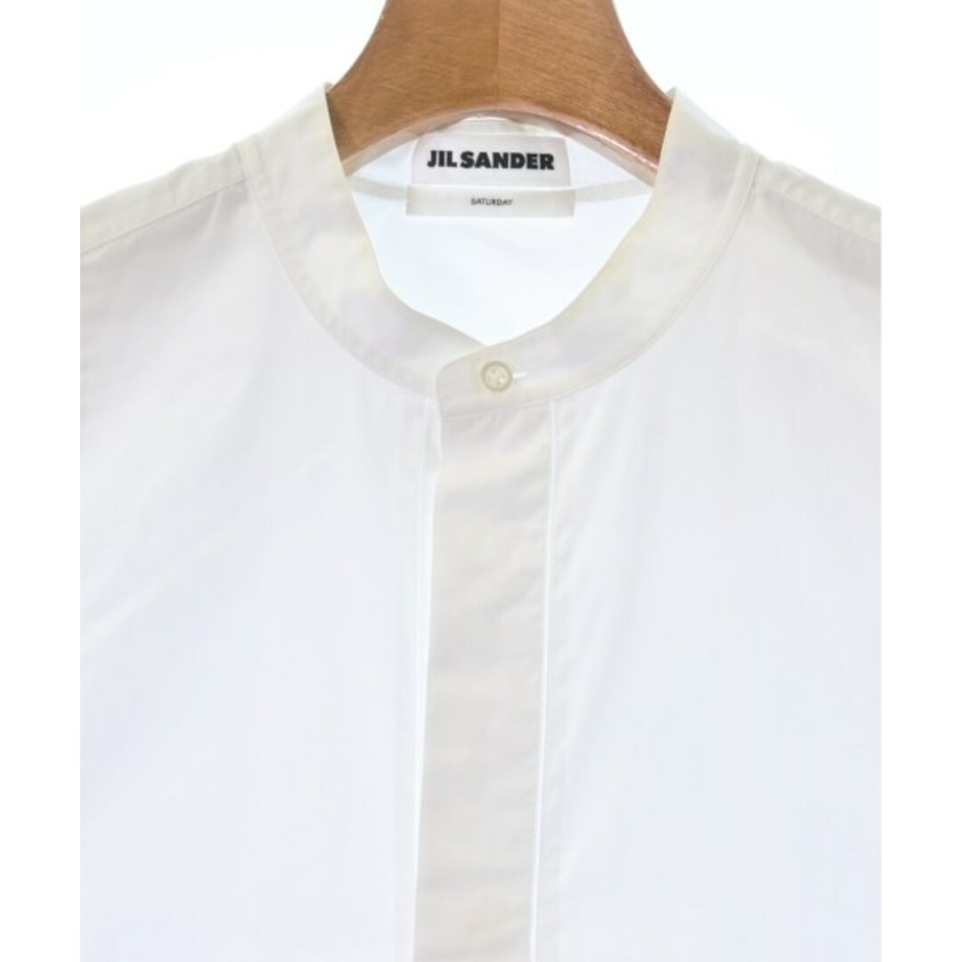 Jil Sander(ジルサンダー)のJIL SANDER ジルサンダー ドレスシャツ 41(XL位) 白 【古着】【中古】 メンズのトップス(シャツ)の商品写真