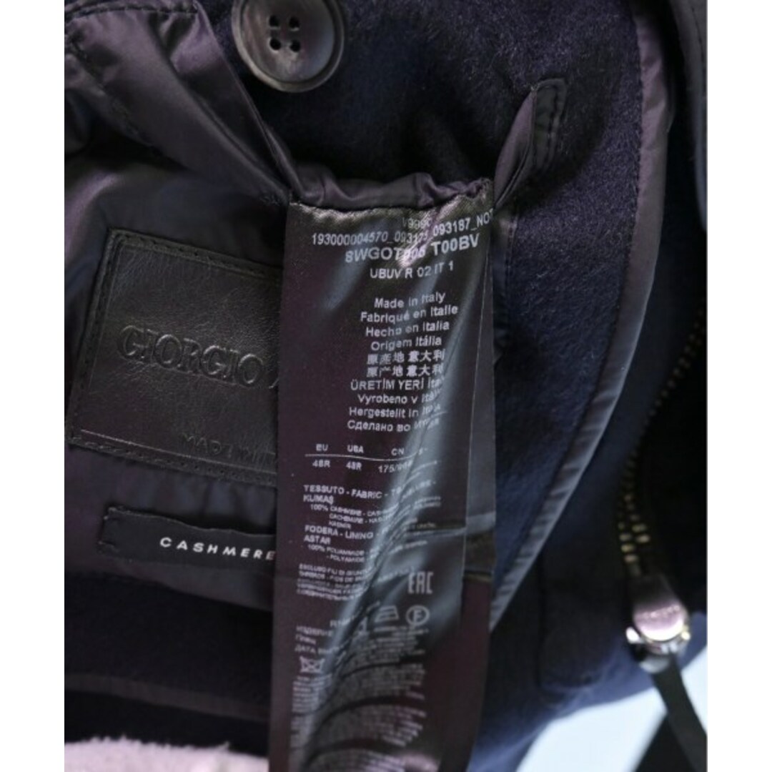 美品 ジョルジオアルマーニ GIORGIO ARMANI ジャケット スタンドカラー 長袖 メンズ アウター 48(M相当) ブラック