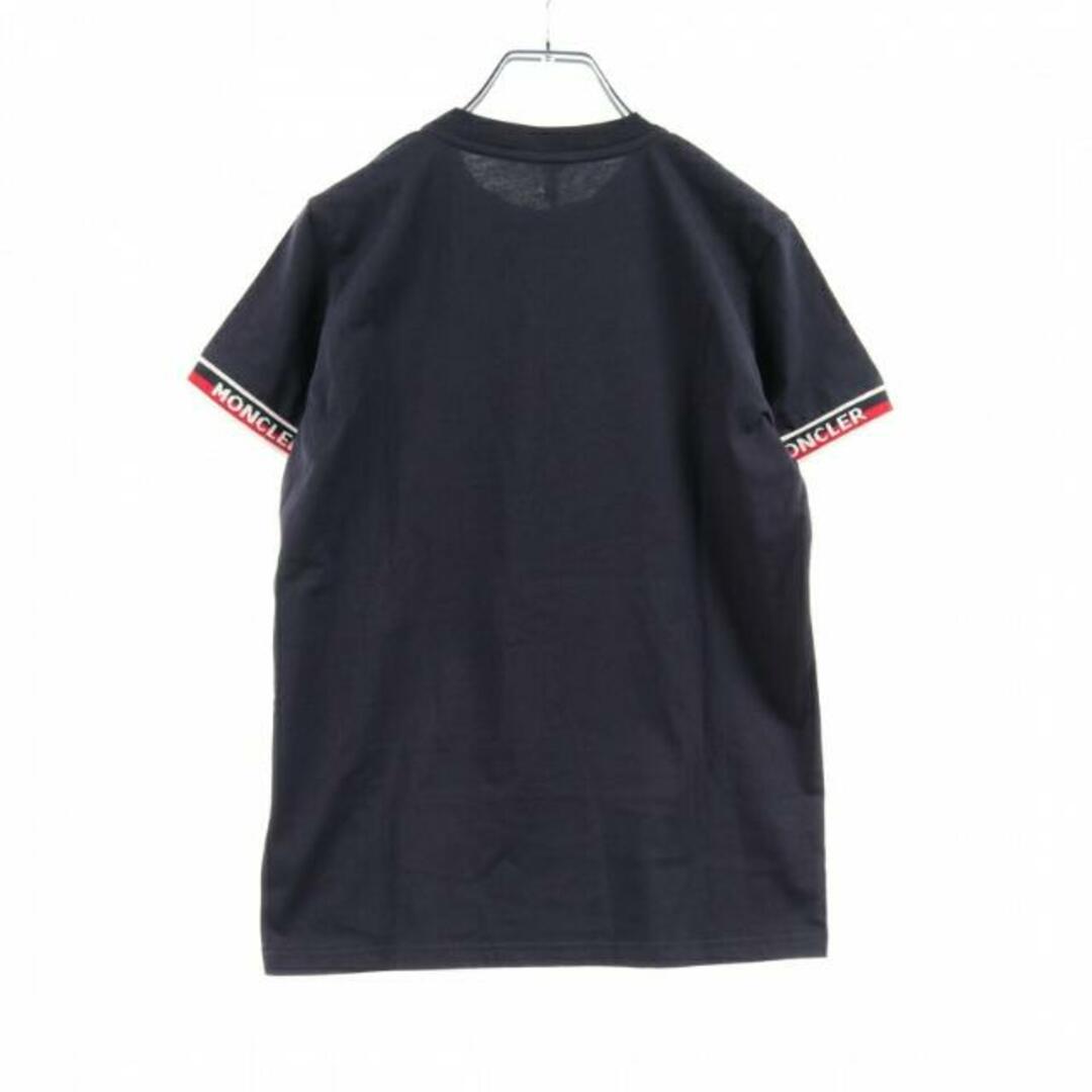 モンクレール MONCLER トリコロールネック 半袖Ｔシャツ ネイビーxトリコロール【サイズS】【メンズ】