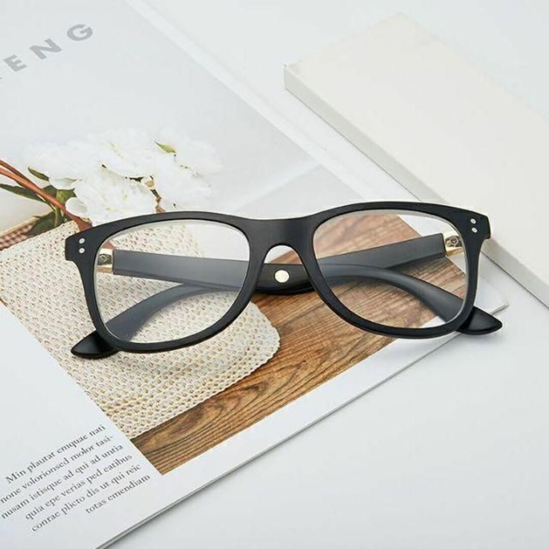 1.6倍倍率！　老眼鏡　ルーペメガネ　ブラック レディースのファッション小物(サングラス/メガネ)の商品写真