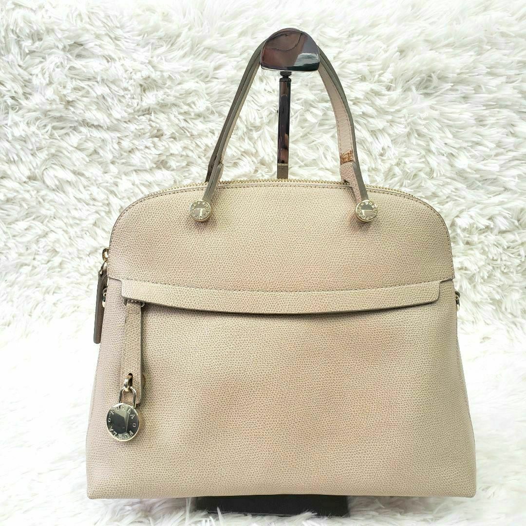 極美品 フルラ ショルダーバッグ パイパー レザー 2way ベージュ