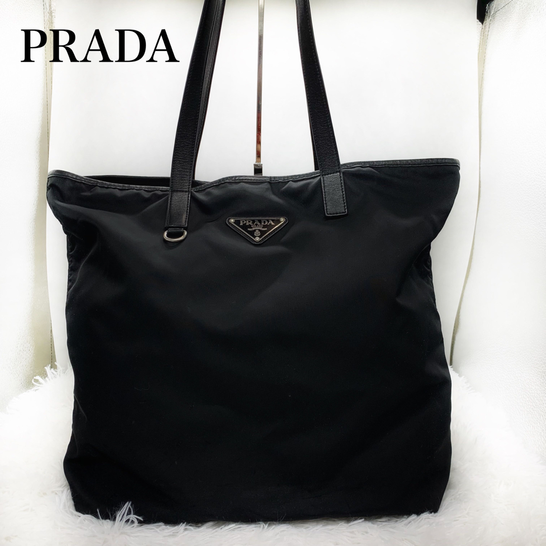 美品✨PRADA テスートナイロン ポコノ トートバッグ 三角プレート A4可能-