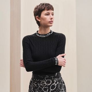 エルメス(Hermes)のエルメス定価343200円ロングスリーブニット 《ド・レ・ブックル》モチーフ新品(ニット/セーター)