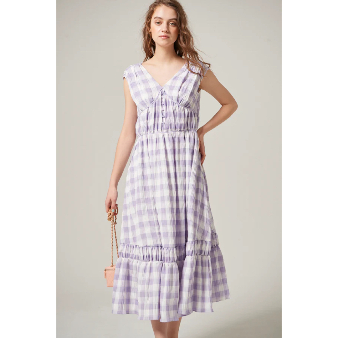 Estella.K Cleo Plaid Midi Dress レディースのワンピース(ロングワンピース/マキシワンピース)の商品写真