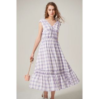 Estella.K Cleo Plaid Midi Dress(ロングワンピース/マキシワンピース)