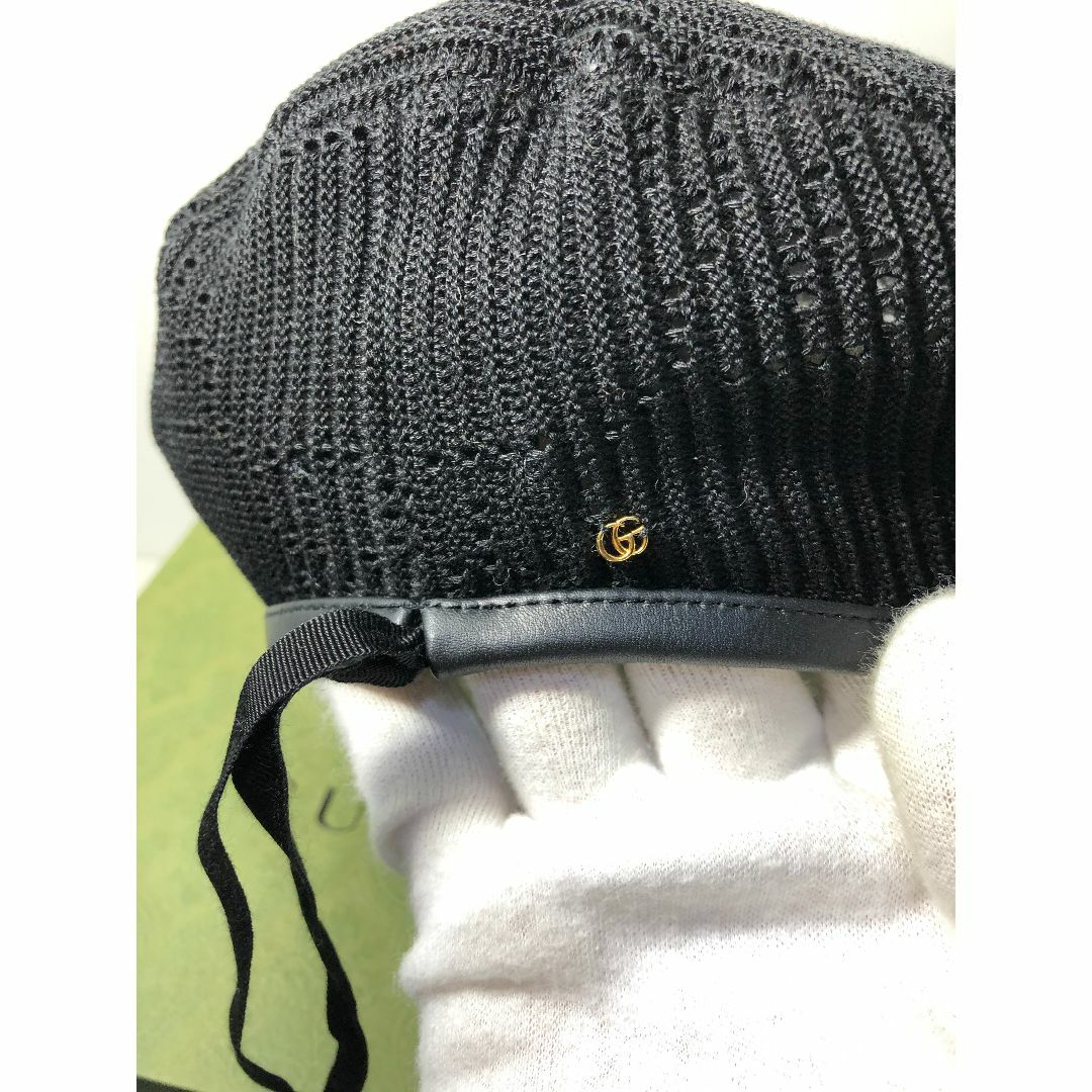 080931○ GUCCI GG クロシェ ベレーハット L 58cm ベレー帽 080931○ GUCCI GG クロシェ ベレーハット L 58cm ベレー帽