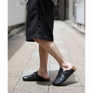 スピンズ(SPINNS)の⭐新品⭐SPINNS スピンズ フェイクレザーサボサンダル L ブラック(サンダル)