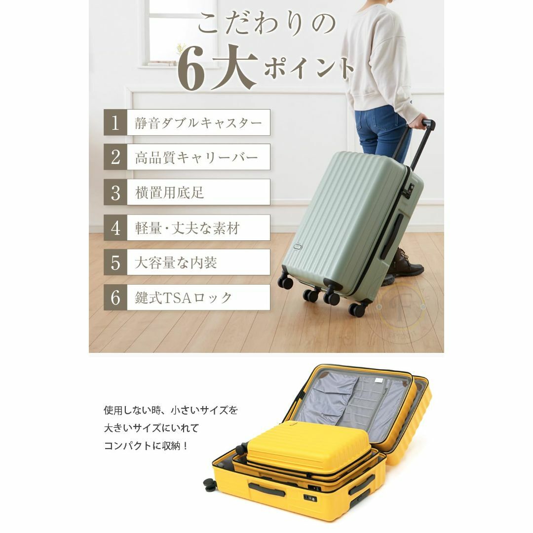 【色: ピスタチオグリーン】fancywonderland スーツケース キャリ
