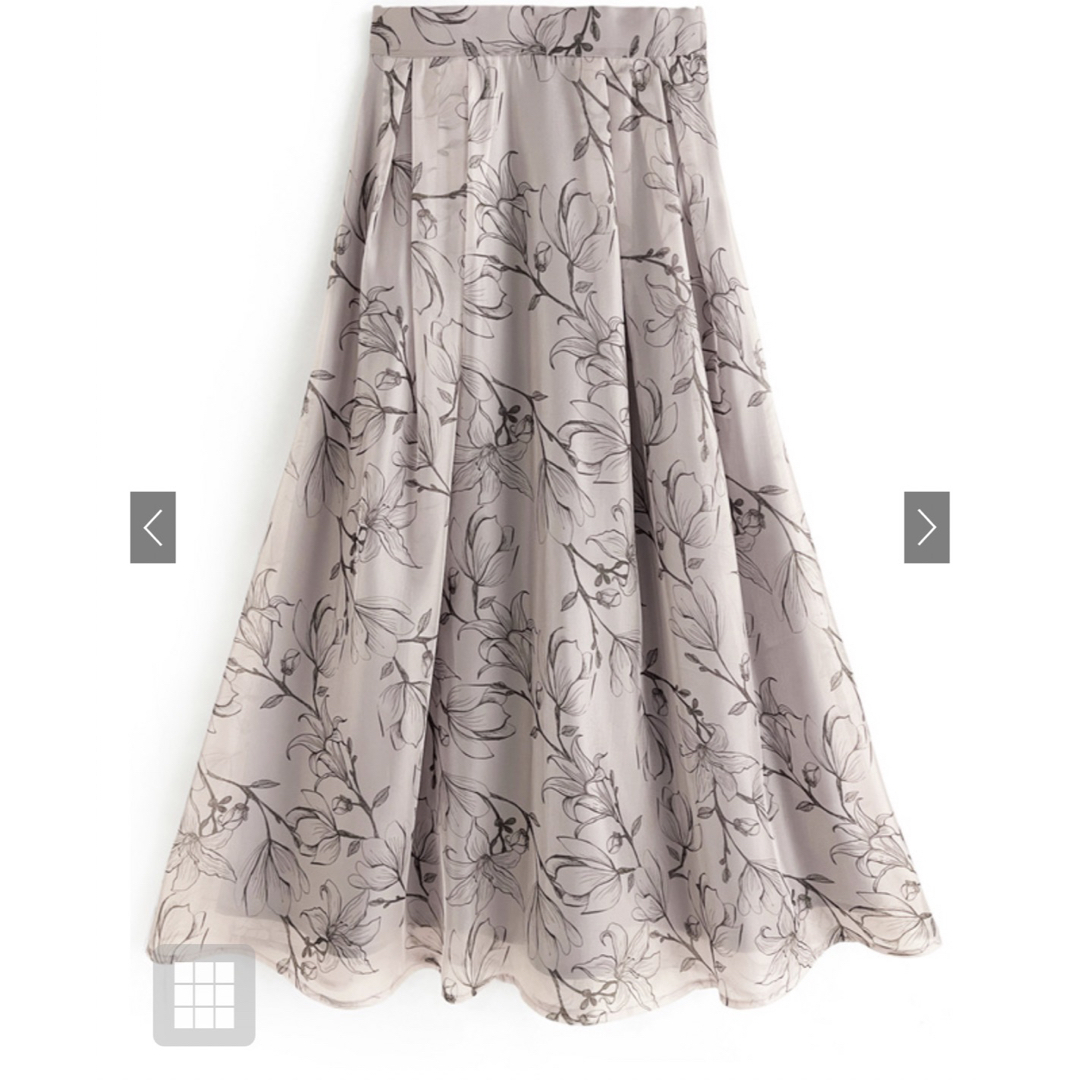 GRL(グレイル)のグレイル【タグ付き】花柄オーガンジーフレアスカート[js24] レディースのスカート(ロングスカート)の商品写真