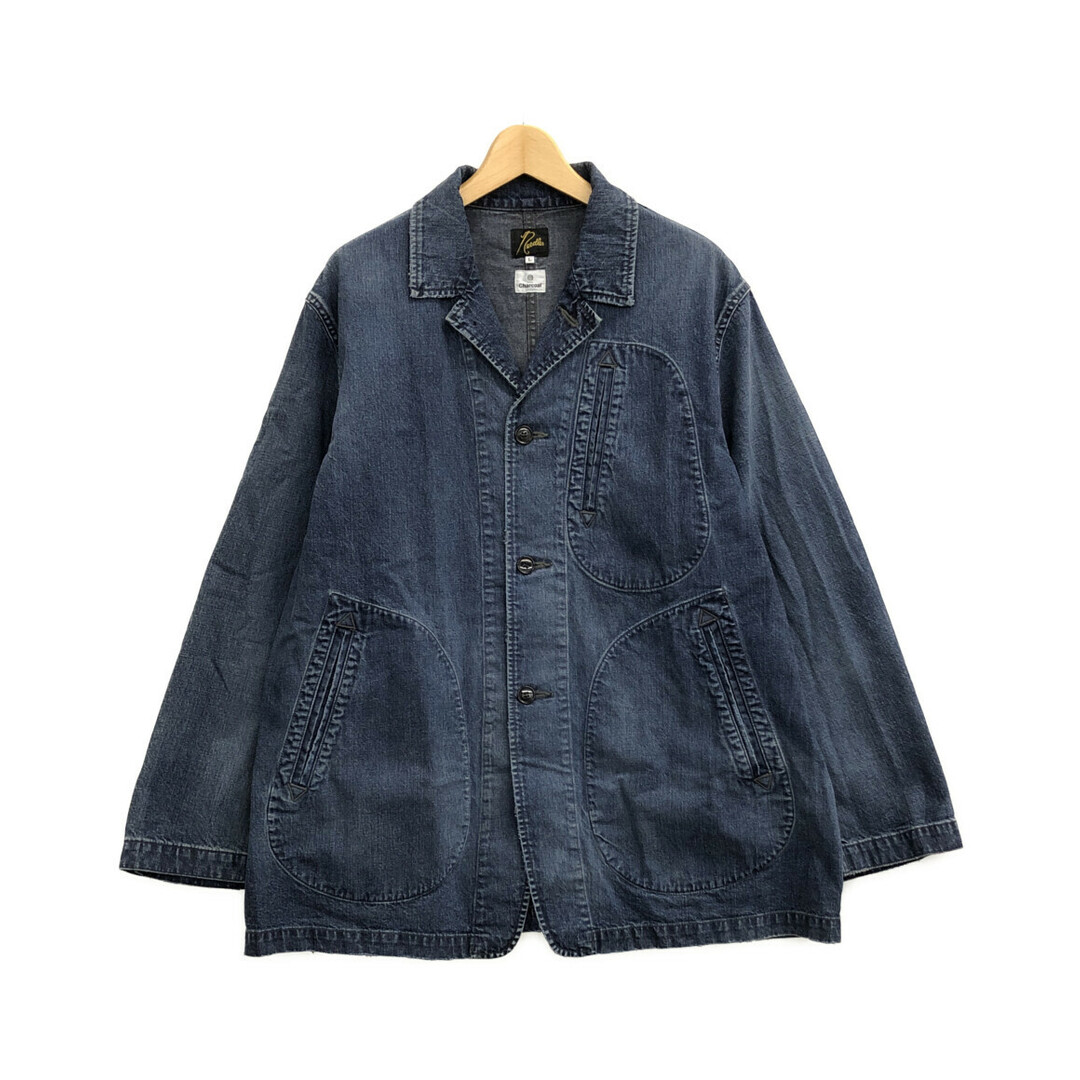 Needles ニードルス 23SS M.W.Jean Jacket ロゴ総柄 ボタンフライ デニムジャケット MR208 インディゴ