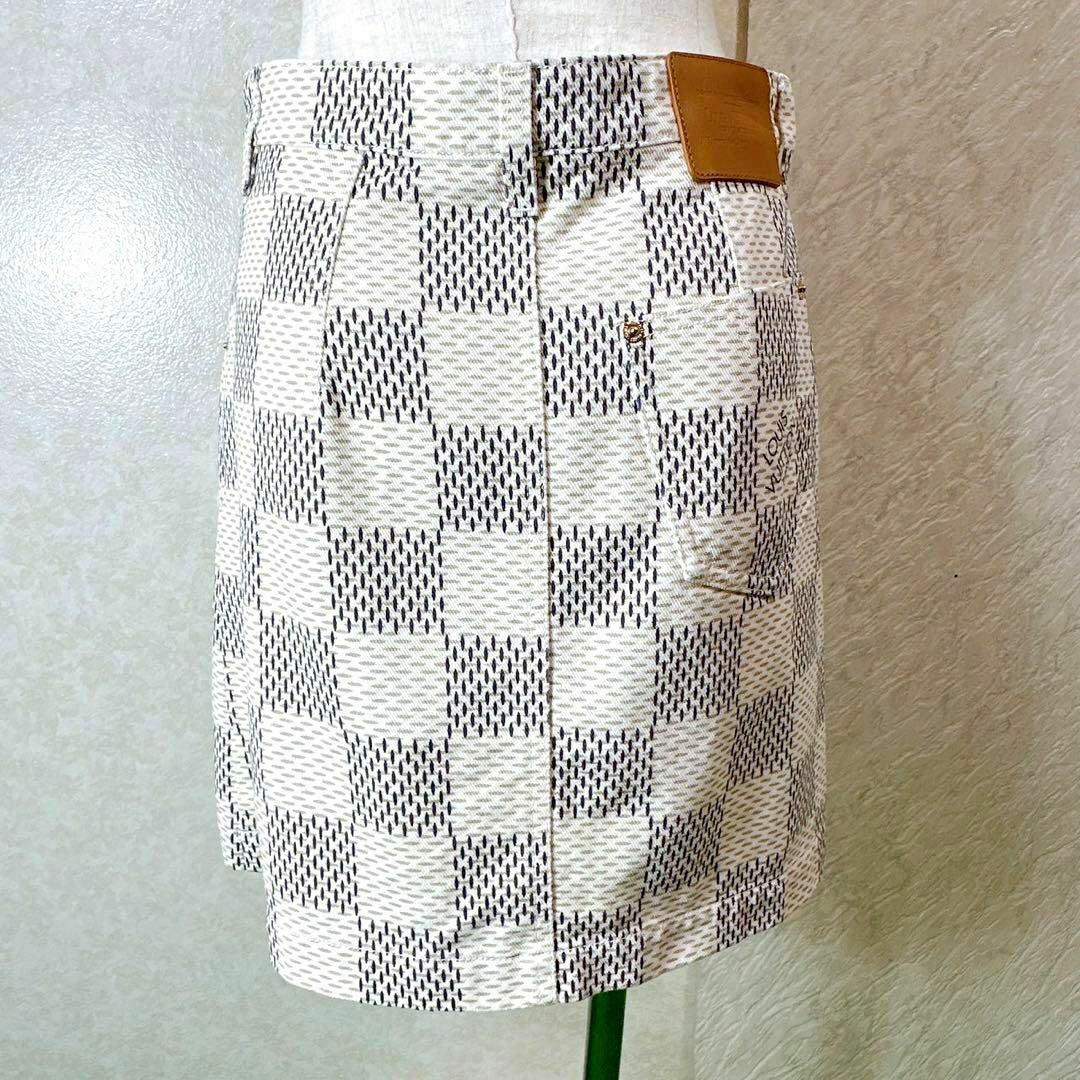極美品!ルイヴィトン ダミエアズールデニムAラインミニスカート