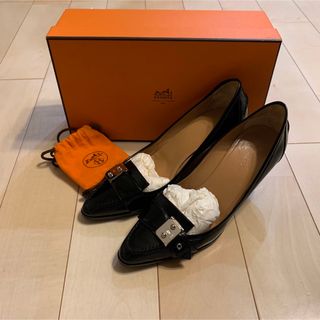 美品　HERMES エルメス パンプス　ブラック　37