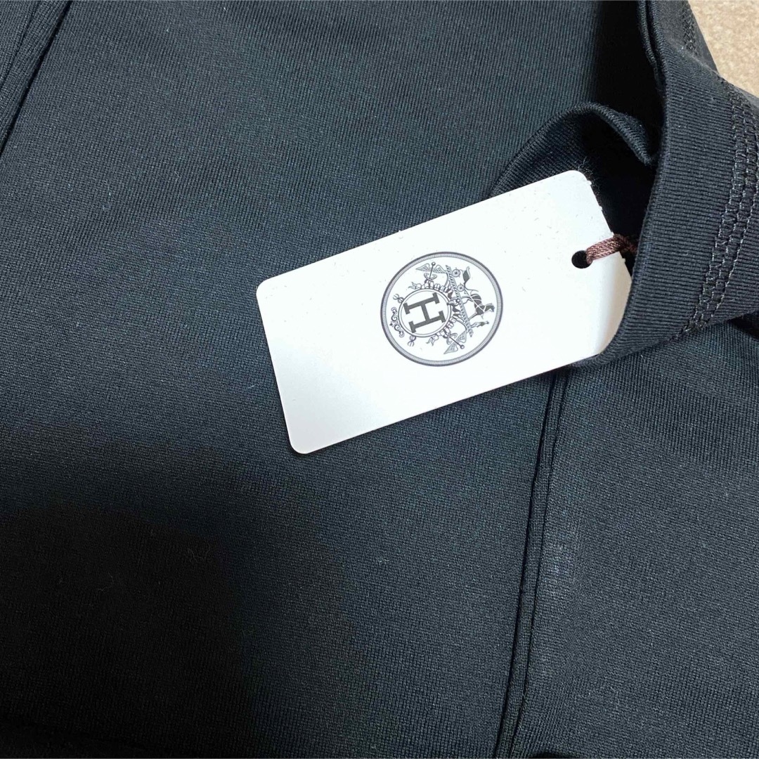 Hermes - Tシャツ 刺繍入りポケット 黒 ブラック 新品未使用 34サイズ