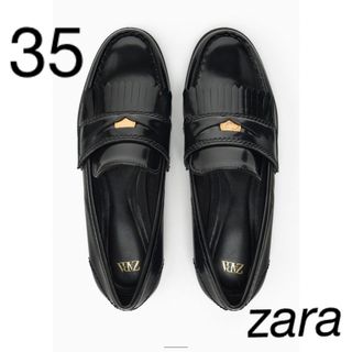 ザラ(ZARA)のZARA フラットローファー　35(ローファー/革靴)