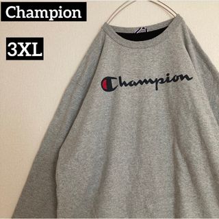 チャンピオン(Champion)のChampionチャンピオンスウェットセンタービックロゴスリーブ刺繍ビックサイズ(スウェット)