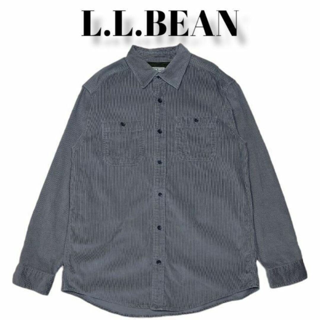 L.L.Bean(エルエルビーン)のL.L.BEAN　コーデュロイ　ボタンシャツ　古着　エルエルビーン　グレー メンズのトップス(シャツ)の商品写真