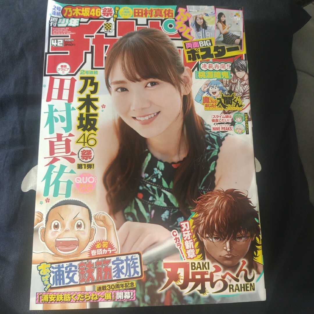 乃木坂46(ノギザカフォーティーシックス)の乃木坂46  田村真佑    週刊少年チャンピオン   42号   付録応募券無 エンタメ/ホビーの漫画(少年漫画)の商品写真