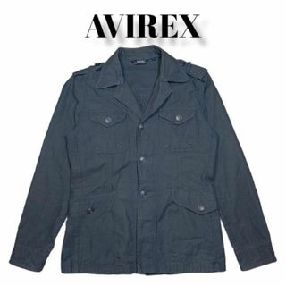 【AVIREX】空軍70th記念モデル BDUシャツ 刺繍 ネイビー XLサイズ