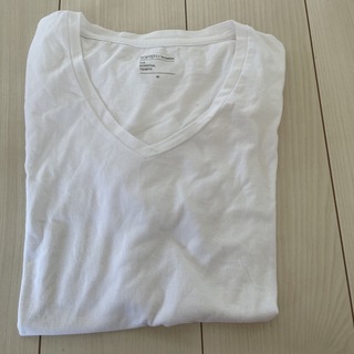 Ｖネック　半袖白Tシャツ(Tシャツ(半袖/袖なし))