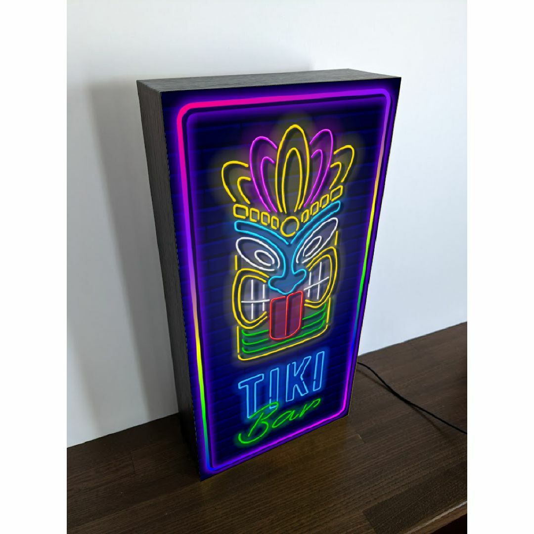Lサイズ】 ハワイ TIKI バー ティキ像 看板 置物 雑貨 ライトBOX Lサイズ】 ハワイ TIKI バー ティキ像 看板 置物 雑貨 ライトBOX