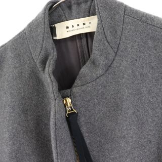 MARNI マルニ ウール 半袖ロングジップアップコート ジャケット グレー