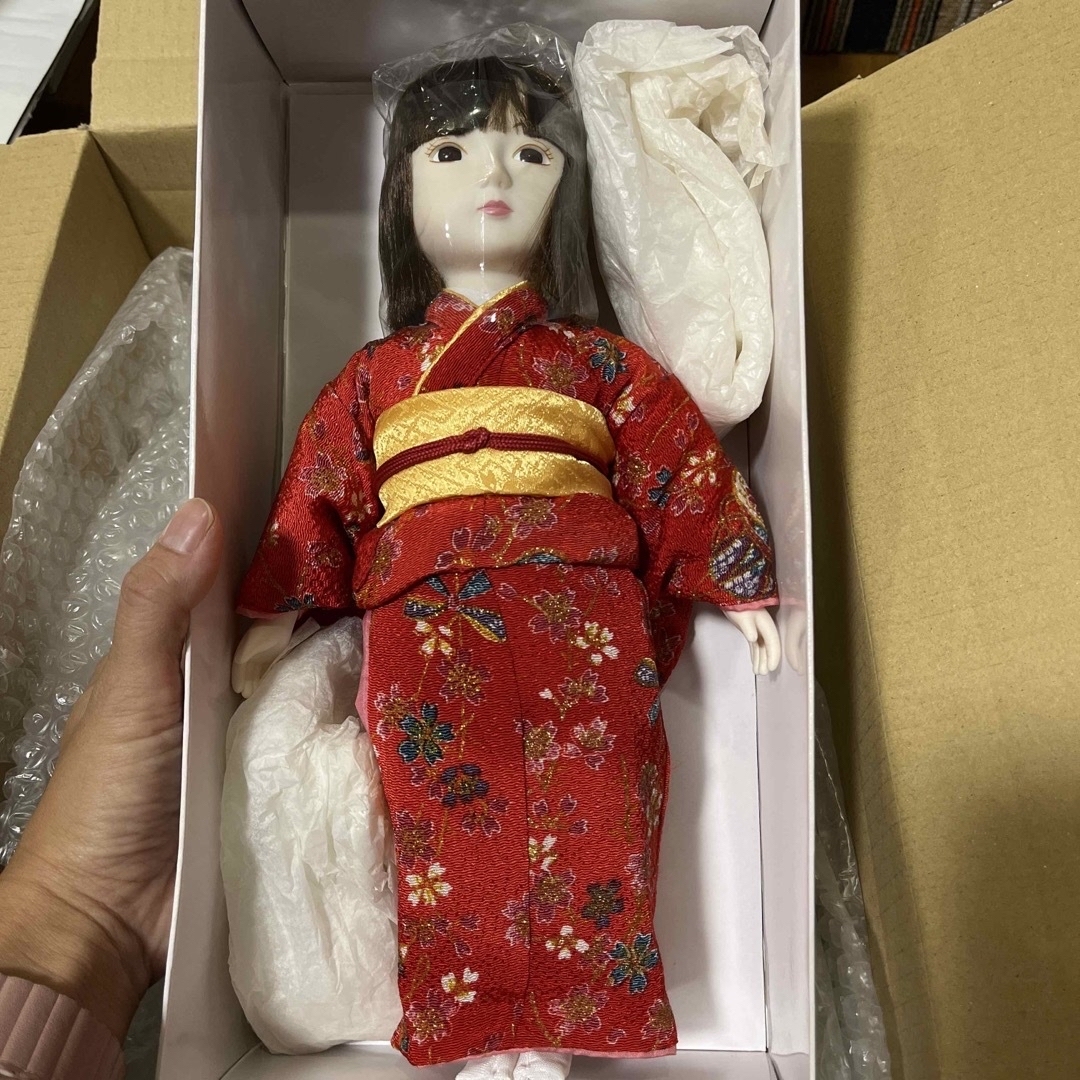 日本人形 夢さくら 赤　未使用品