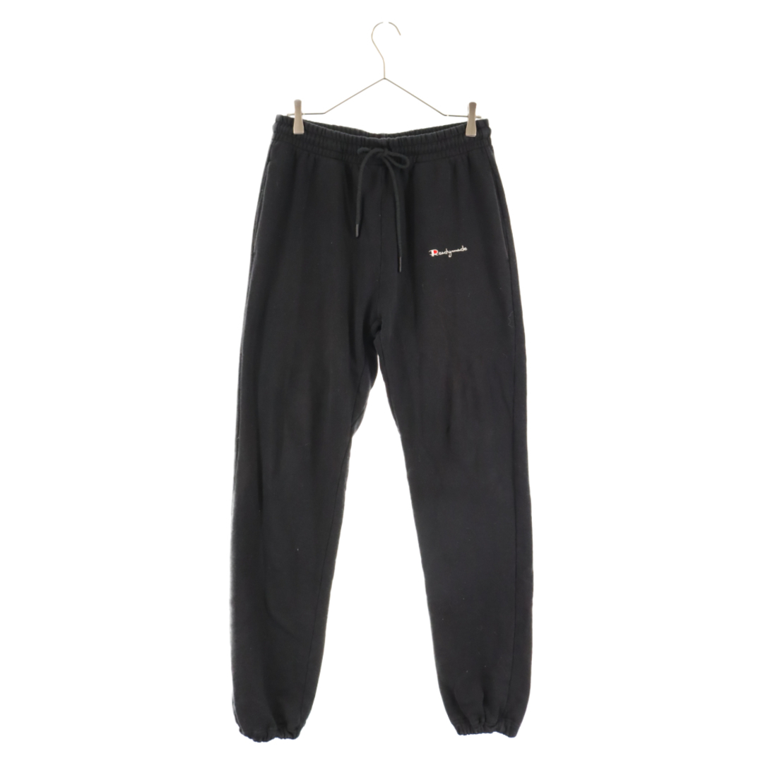 READY MADE レディメイド PIONCHAM Sweat Pants ロゴ刺繍スウェットパンツ ブラック RE-CO-BK-00-00-146