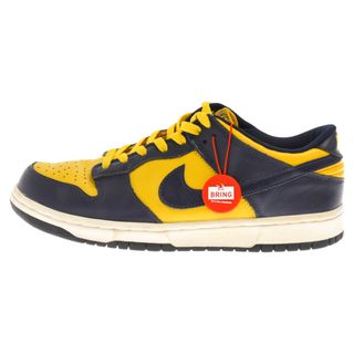 ナイキ(NIKE)のNIKE SB ナイキエスビー 2002 DUNK LOW MIDNIGHT NAVY/VARSITY MAIZE ダンク ローカットスニーカー US9.5/27.5cm イエロー/ネイビー 630358-471(スニーカー)