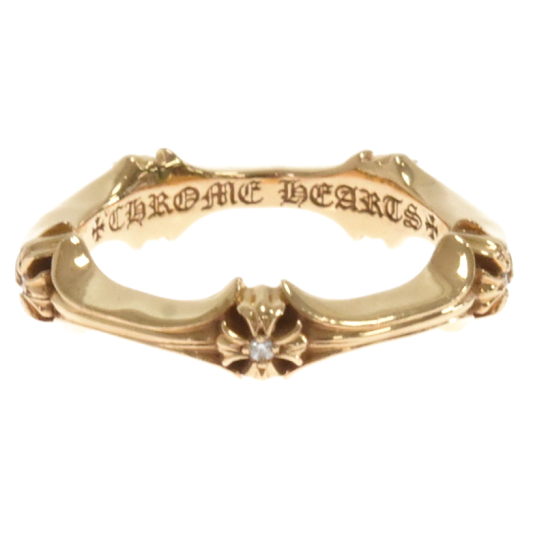 CHROME HEARTS クロムハーツ 22K PLUS AND BONE RING/プラスアンドボーン ゴールド/ダイヤリング 17号