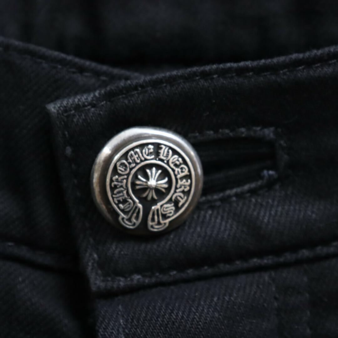 Chrome Hearts(クロムハーツ)のCHROME HEARTS クロムハーツ FATIGUE 旧型 ファティーグ フレア二ー付きクロスボールボタンカーゴパンツ ブラック メンズのパンツ(その他)の商品写真