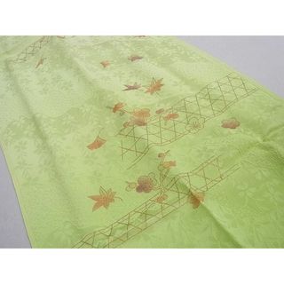 平和屋2□和装小物 帯締め・帯揚げセット 籠目花文 金彩 逸品 未使用 ...