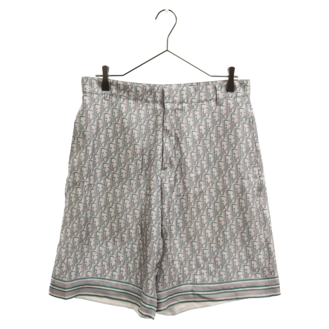 DIOR ディオール 21SS Oblique Pixel Bermuda Shorts オブリークバミューダシルクショートパンツ グレー 013C121B4751