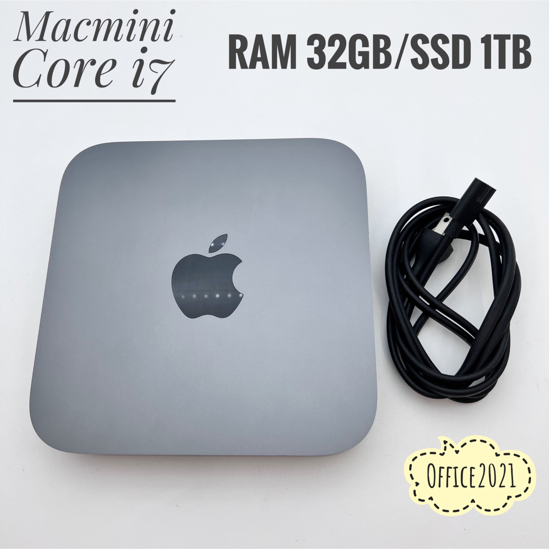 MacMini Core i7/RAM 32GB/SSD1TB Office付き