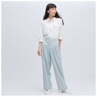 ユニクロ(UNIQLO)のUNIQLO◇タックワイドパンツ　未使用(カジュアルパンツ)