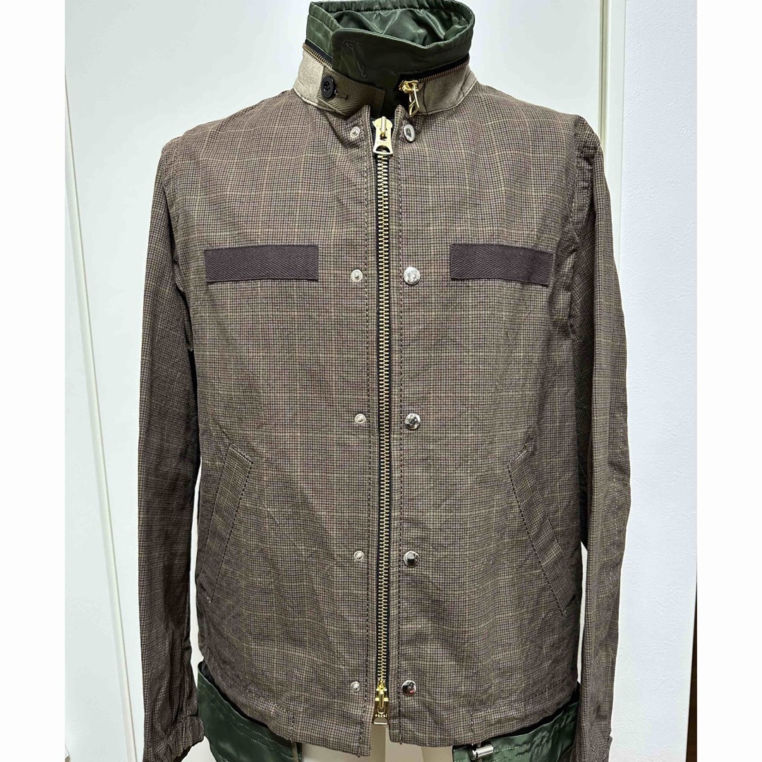 sacai(サカイ)の【即発送】COMBO FABRIC GLEN CHECK JACKET メンズのジャケット/アウター(ブルゾン)の商品写真