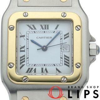 カルティエ(Cartier)のカルティエ サントス ガルベ ウォッチ LM オートマチック Santos Galbee LM Automatic K18YG/SS メンズ時計 ホワイト 仕上げ済 美品 【中古】(その他)