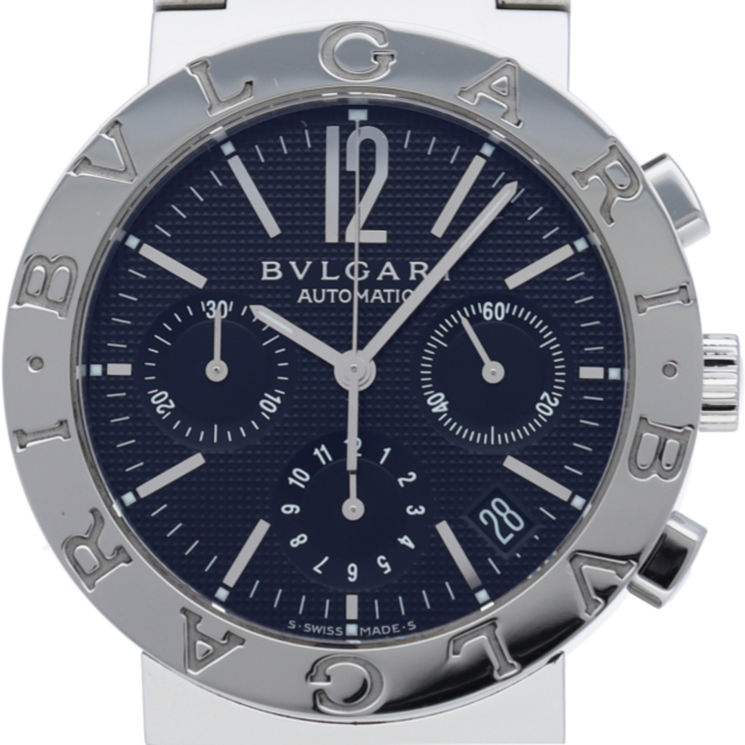 ブルガリ ブルガリ ブルガリ ウォッチ クロノグラフ 38mm Bvlgari Bvlgari Chronograph BB38SSCH(BB38BSSDCH) 箱 保証書 SS メンズ時計 ブラック 仕上げ済 美品