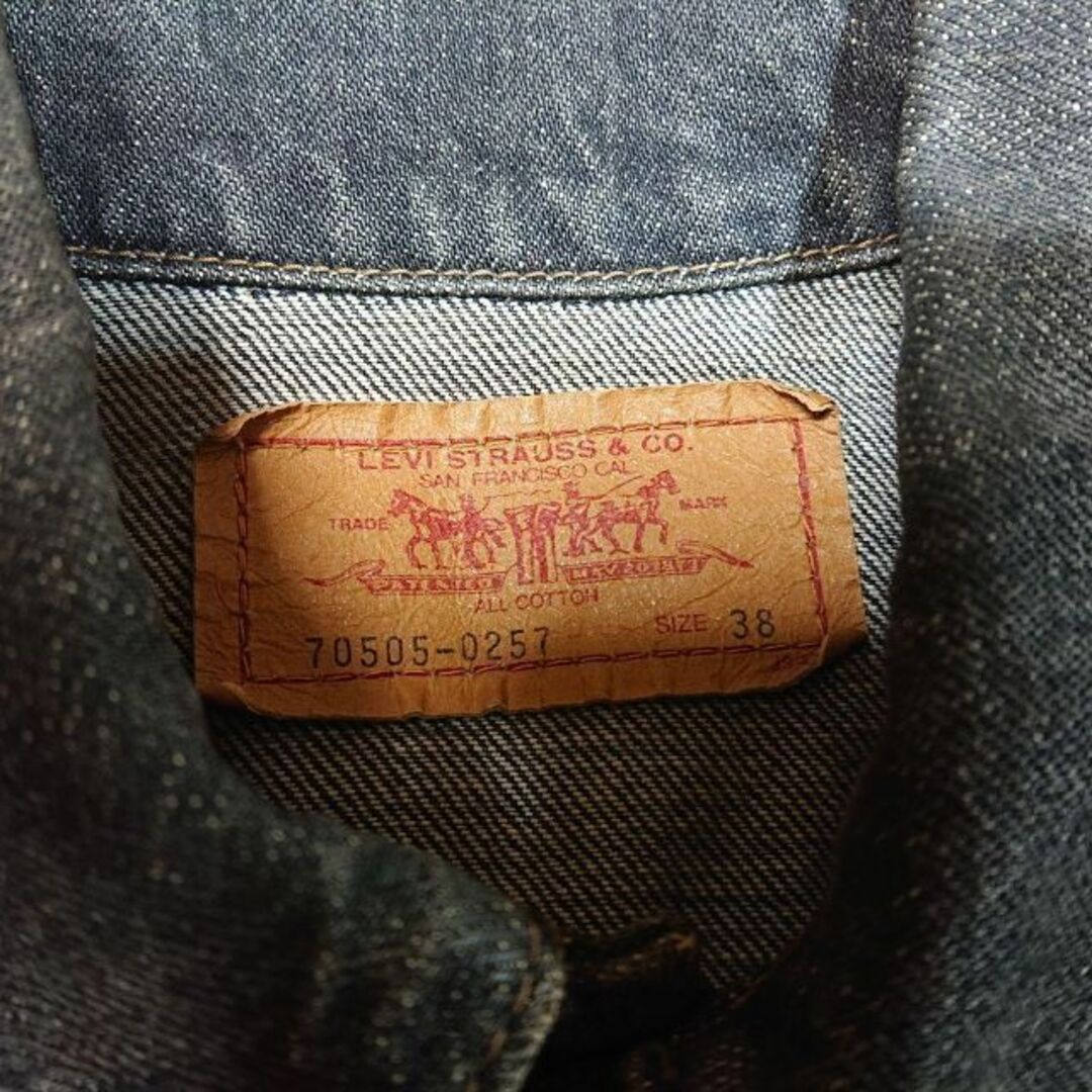 Levi's(リーバイス)の90s Levis ブラック デニムジャケット 古着 リーバイス Gジャン メンズのジャケット/アウター(Gジャン/デニムジャケット)の商品写真