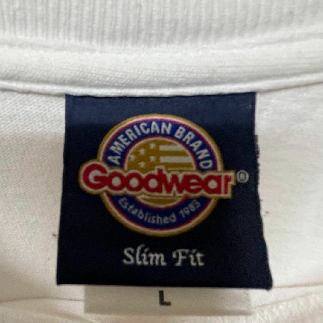 USA製 Goodwear グッドウェア ポケットTシャツ ホワイト L 3