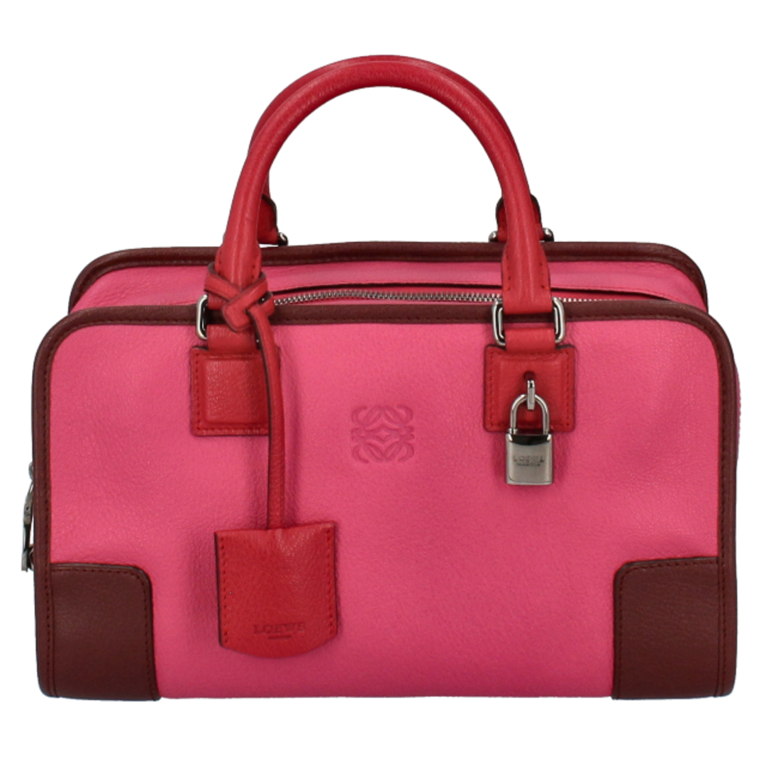 LOEWE ロエベ アマソナ28 ハンドバッグ ゴールド金具 レザー レッド
