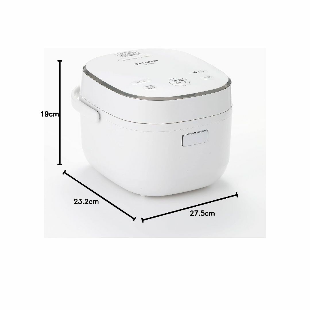 炊飯器 シャープ 3合 一人暮らし マイコン パン調理機能 ホワイト