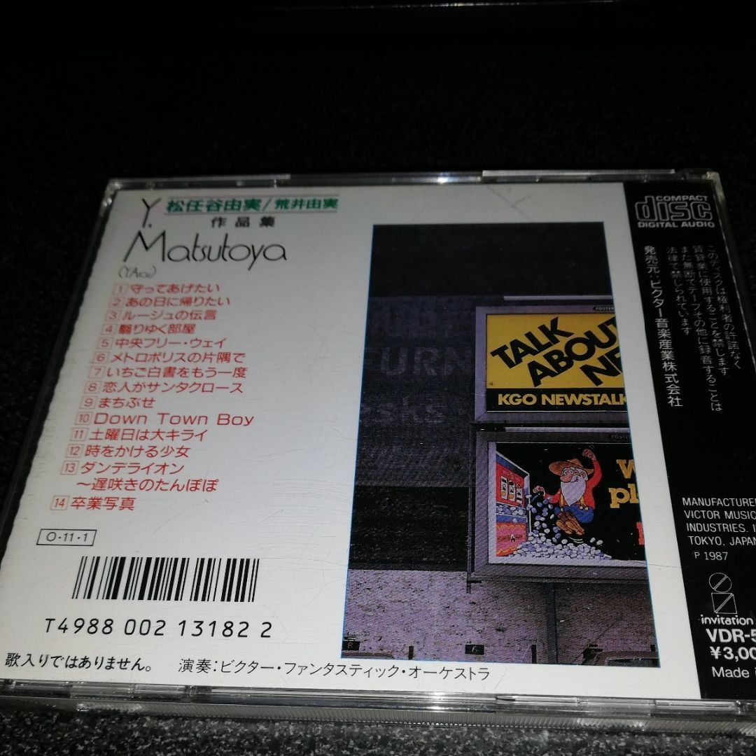 CD「松任谷由実(荒井由実)作品集/ニューミュージックBGM」87年盤 CD「松任谷由実(荒井由実)作品集/ニューミュージックBGM」87年盤