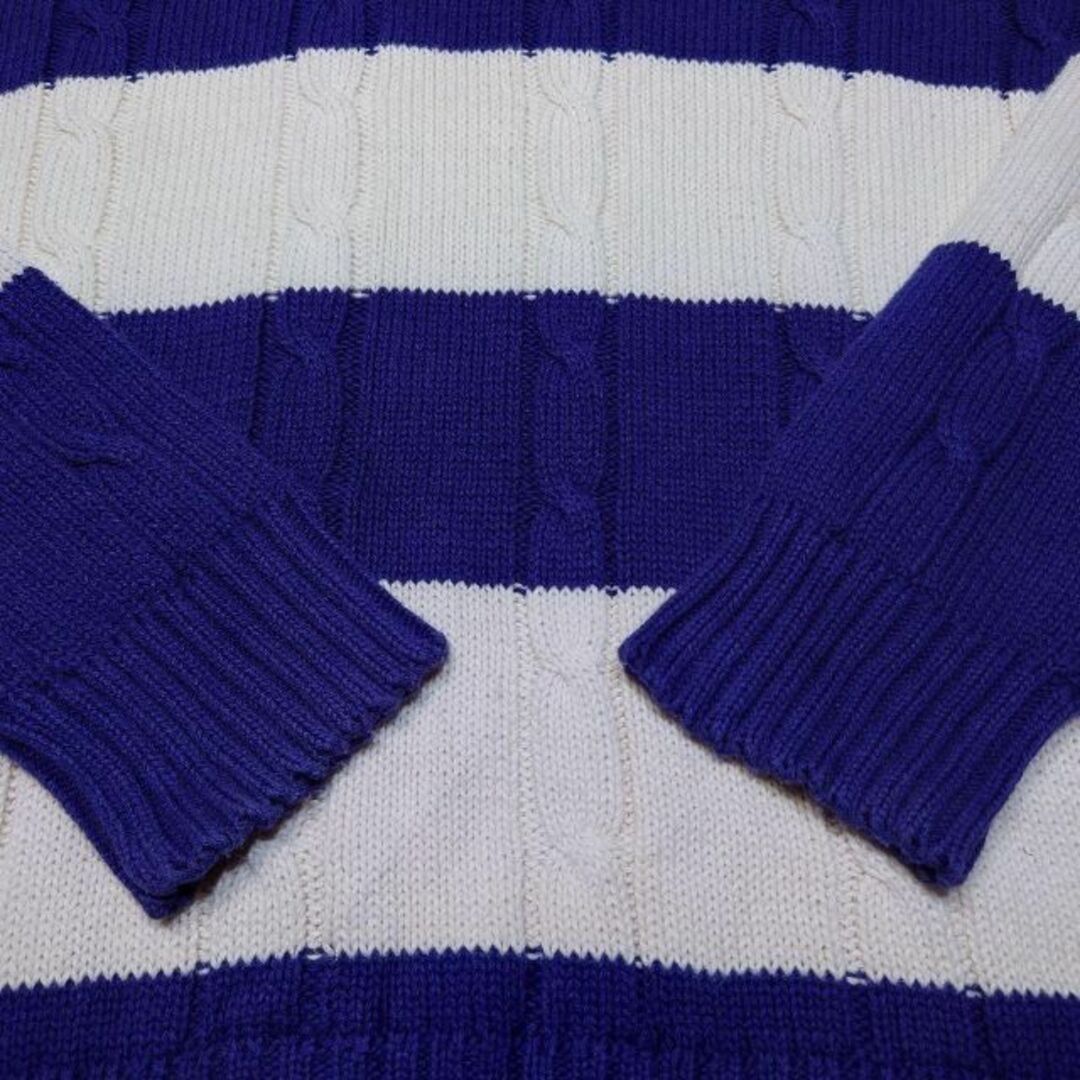POLO RALPH LAUREN - 90s POLO SPORT 太ボーダー ケーブルニット POLO RALPH LAUREN - 90s POLO SPORT 太ボーダー ケーブルニット